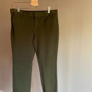 Banana Republic Sloan Curvy Fit Pants, Forest Green, Size 4